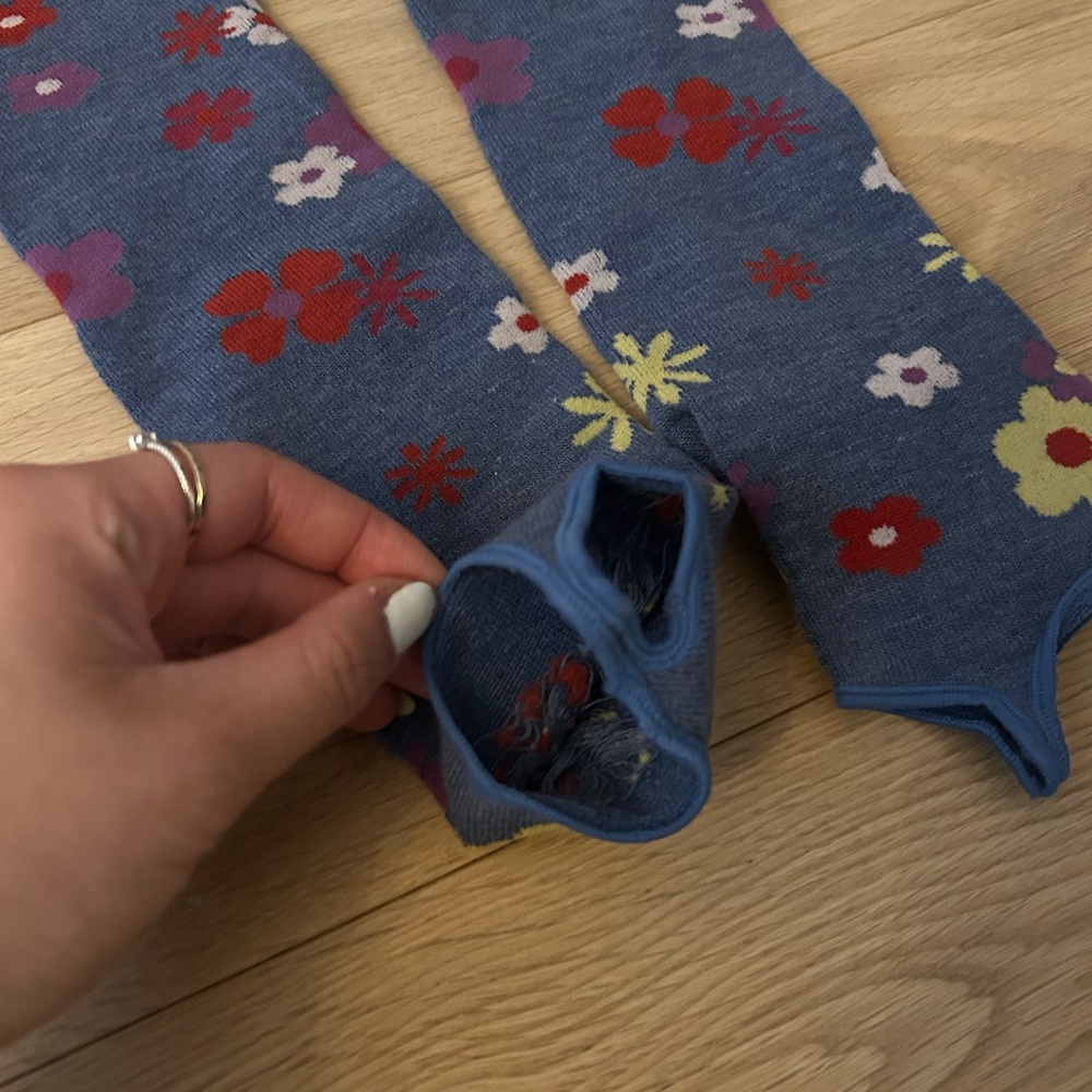 Floral Patterned Toe Socks - Picture 2 of 2